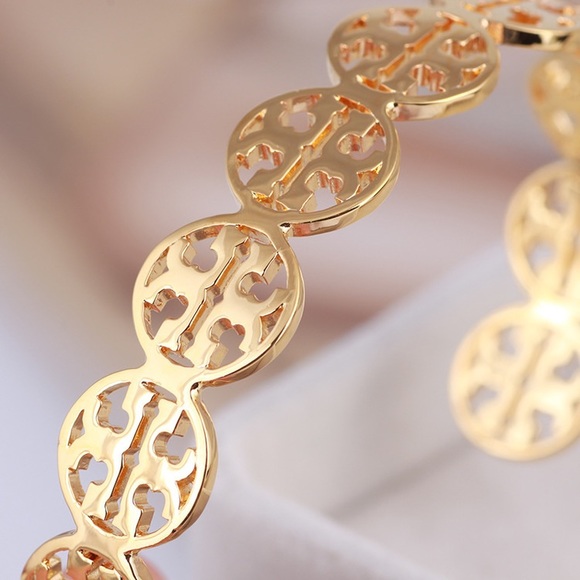 Tory Burch Adjustable Logo Cuff Bracelet - Picture 7 of 10